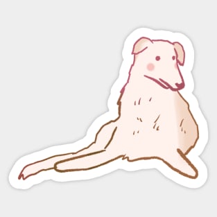 Cute borzoi drawing Sticker